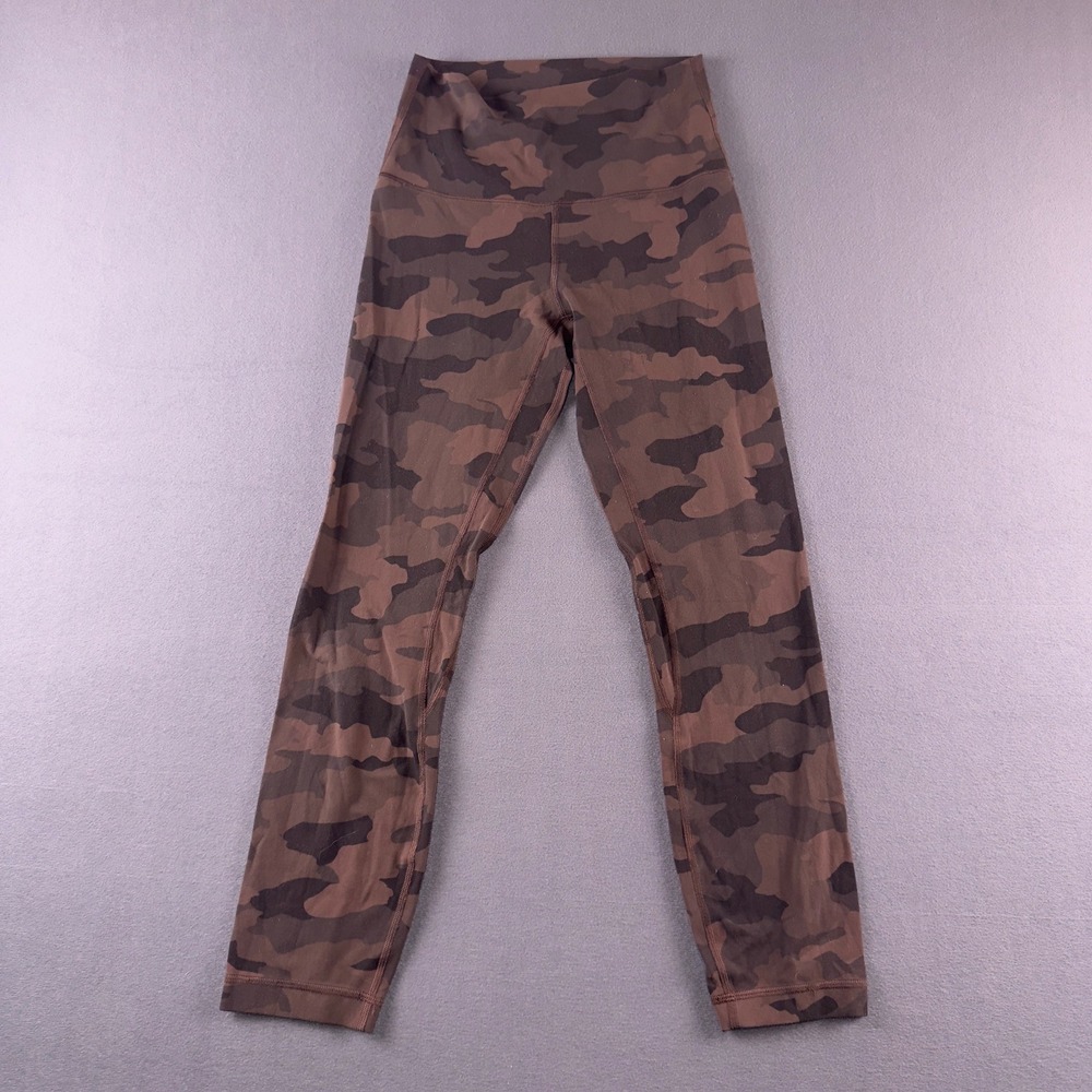 Lululemon‎ Align Crop 23 Heritage 365 Camo Brown Earth Multi Size 4 Leggings